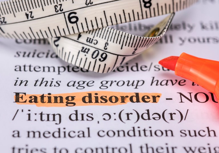 eating disorder words highlighted
