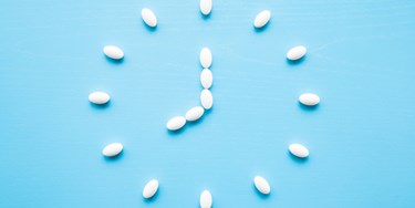 Pills forming a clock